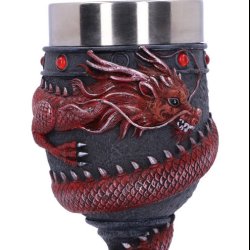 Dragon Coil Goblet Red 20cm
