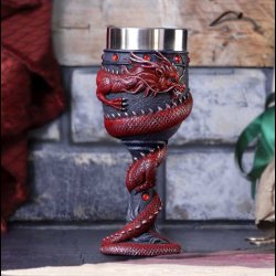 Dragon Coil Goblet Red 20cm