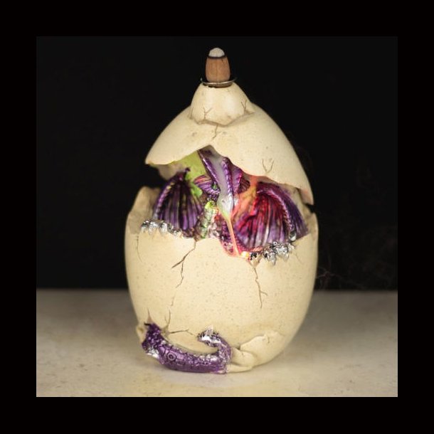 Dragon Egg LED Backflow Incense Burner (Purple Dragon)