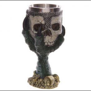 Dragons Claw and Skull Goblet green