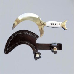 Druids sickle with wooden handle