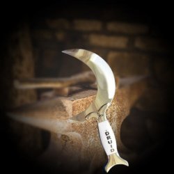 Druids sickle with wooden handle