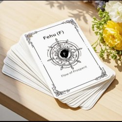 Elder Futhark Runes Essentials cards With Tarot bag