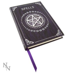 Embossed Spell Book Purple 17cm
