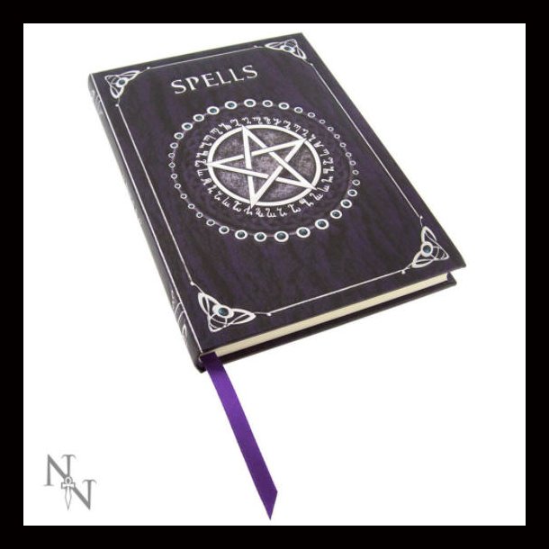 Embossed Spell Book Purple 17cm