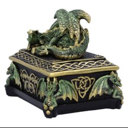 Emerald Hoard Dragon Box 13.5cm