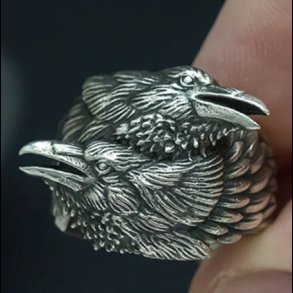 Entwined Ravens Ring 