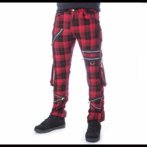 Etienne  Red Tartan Trousers by CHEMICAL BLACK