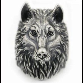 Fenrir Viking Wolf Head Ring