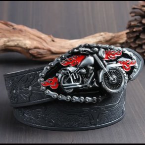 Flaming Bike with Chain Belt