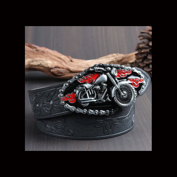 Flaming Bike with Chain Belt