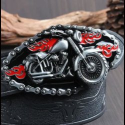 Flaming Bike with Chain Belt