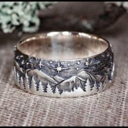 Forest Wolf Viking Ring