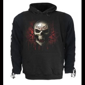Game over Gothic Black Strap Hoody Black