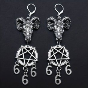 Goat Head Pentagram Earrings