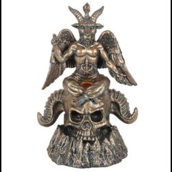 Gold Baphomet LED Backflow Incense Burner