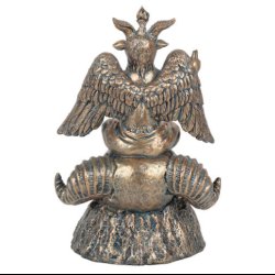 Gold Baphomet LED Backflow Incense Burner