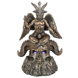 Gold Baphomet LED Backflow Incense Burner