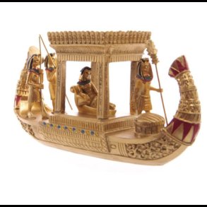 Golden Egyptian Canopy Boat