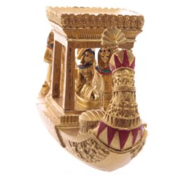 Golden Egyptian Canopy Boat