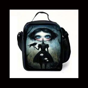 Gothic Girl Design Insulated Lunch Bag 