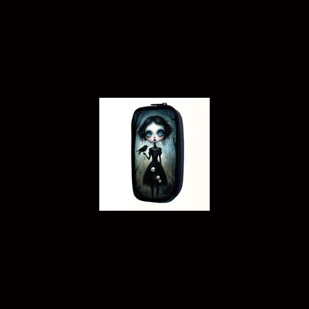 Gothic Girl Design, School pencil case / wash bag / make up bag 