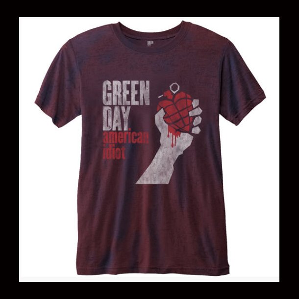 Green Day Unisex Burn Out T SHIRT American Idiot