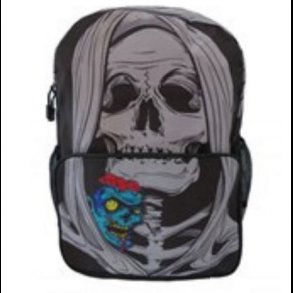 Grey Skull  nylon Back Pack