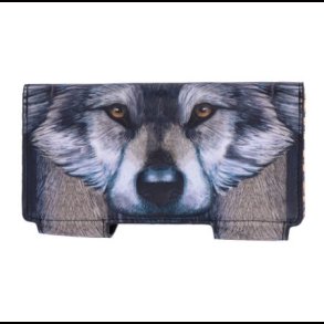 Guardian Wolf Embossed Purse 18.5cm