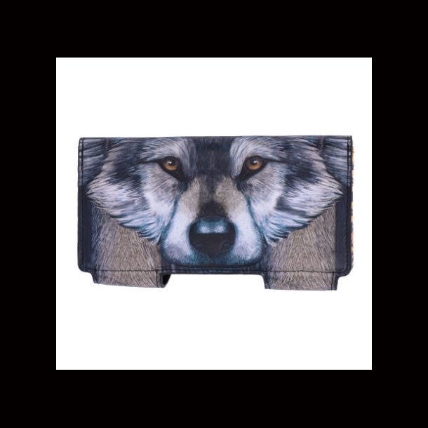 Guardian Wolf Embossed Purse 18.5cm