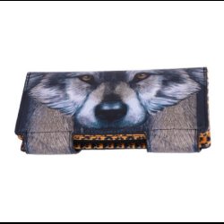 Guardian Wolf Embossed Purse 18.5cm