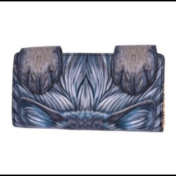 Guardian Wolf Embossed Purse 18.5cm