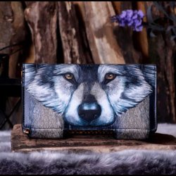 Guardian Wolf Embossed Purse 18.5cm