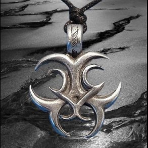 Halfmoons Pendant with tribal patterns