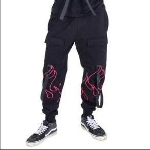 Hellfire Joggers  Black Red