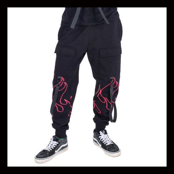 Hellfire Joggers  Black Red