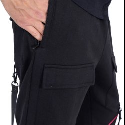 Hellfire Joggers  Black Red