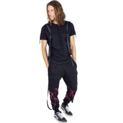 Hellfire Joggers  Black Red