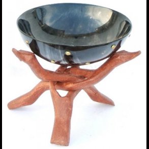 Horn Studded Bowl With Stand