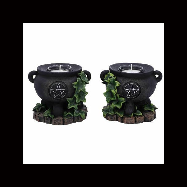 Ivy Cauldron Candle Holders 11cm (Set of 2)
