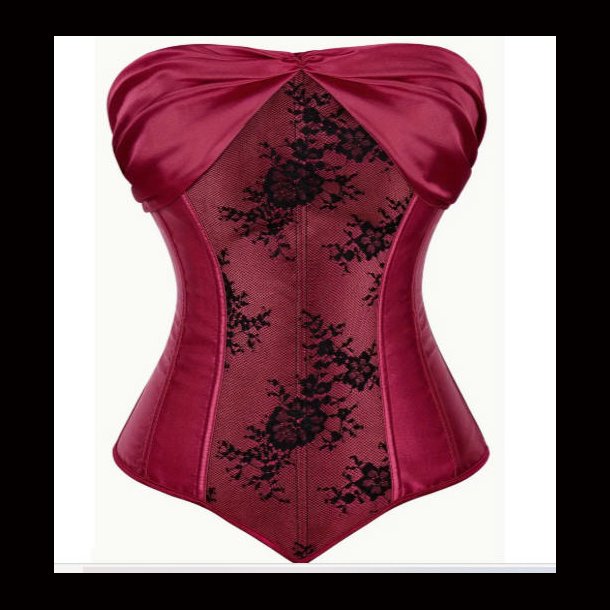 Lace Splicing Ruched corset Tube Top, 