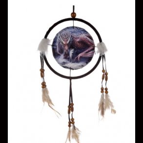 Lisa Parker Alliance Dragon and Wolf Dreamcatcher 16cm