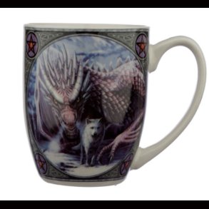 Lisa Parker Alliance Wolf and Dragon Porcelain Mug