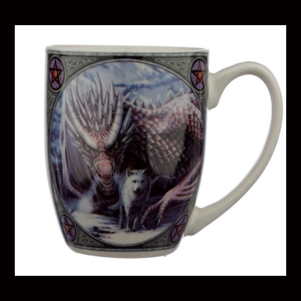 Lisa Parker Alliance Wolf and Dragon Porcelain Mug