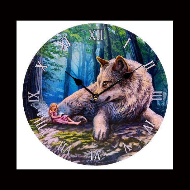 Lisa Parker Fairy Stories Fairy &amp; Wolf Picture Clock