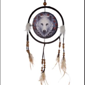 Lisa Parker Guardian of the Fall Wolf Dreamcatcher 16cm
