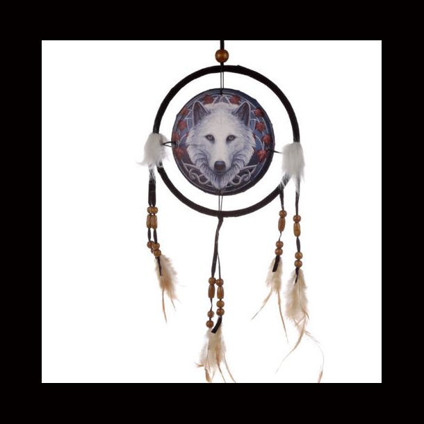 Lisa Parker Guardian of the Fall Wolf Dreamcatcher 16cm