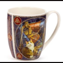 Lisa Parker Witchwood Express Cats Porcelain Mug