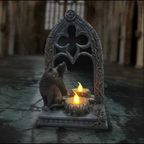 Magic Mirror Cat Figurine 21cm