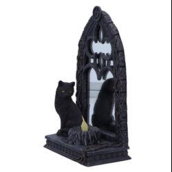 Magic Mirror Cat Figurine 21cm